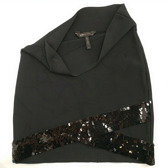 BCBGMAXAZRIA Black Bodycon Sequin Skirt - Picture 5 of 8